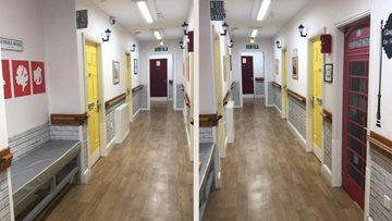 Glasgow care home corridors undergo amazing transformation